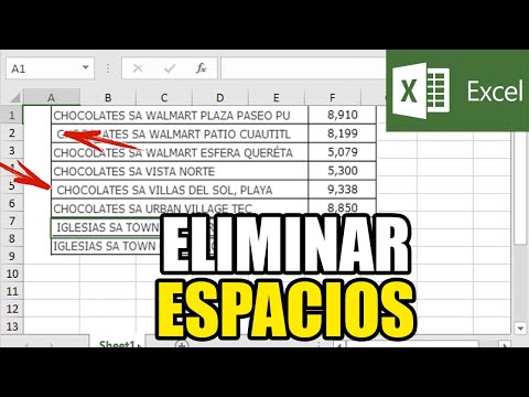 Fórmula para eliminar espacios en Excel