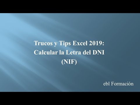 Cómo calcular la letra del DNI en Excel
